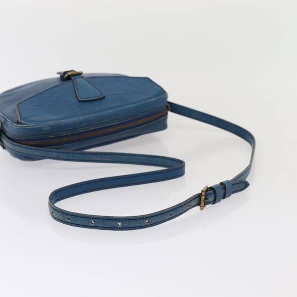 LOUIS VUITTON Epi June Feuille MM Shoulder Bag Blue M52155 LV Auth 82031 - Picture 7 of 16